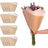 the florist Supply Market Bloom Sleeves 20 Pack 17.3 x 17.2 x 5.60 Inch FSC Certified Flower Bouquet Wrapping Paper, Flower Bouquet Bags Kraft Paper Sleeves, Gift-Ready for Wedding, Birthday, White
