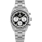 watchdives Men's Chronograph Watch WD0526 - VK63 Mecha-Quartz Wristwatch 38.5mm Luxury Sapphire Crystal, 10 Bar Waterproof for Swimming &amp; Business Casual