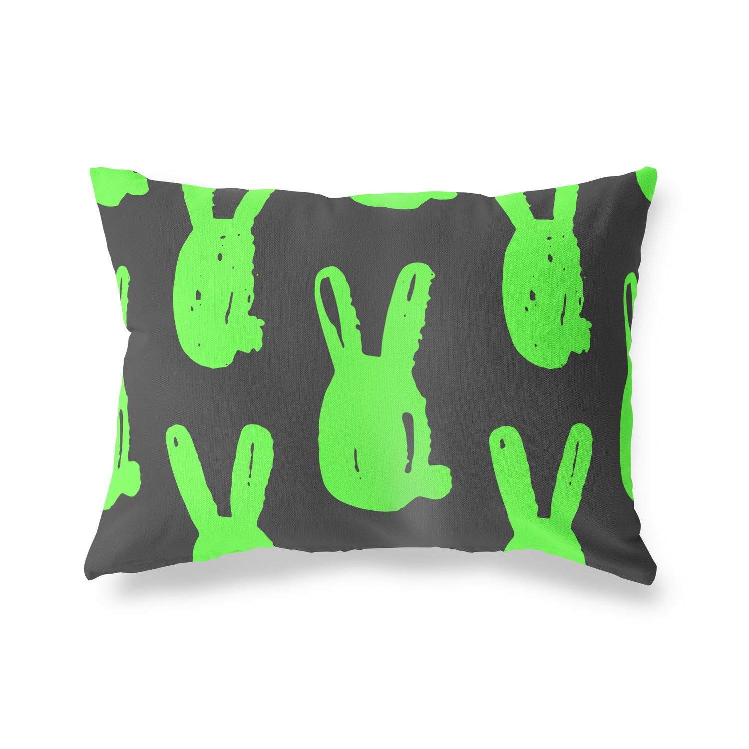 BonaMaison Decorative Cushion Cover, Neon Green Fume Throw Pillow Covers, Home Decorative Pillowcases for Livingroom, Sofa, Bedroom, Size: 45X60 Cm - Designed and Manufactured in Turkey
