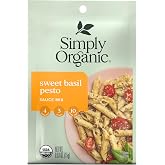 Simply Organic Sweet Basil Pesto, Organic, 0.53 Ounce (Pack of 12)