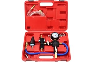 JIFEHO Coolant Vacuum Refill Tool Kit, Cooling System Pneumatic Vacuum Purge & Radiator Filling Unit Kit with Universal Adapter Carrying Case for Car SUV Light Truck