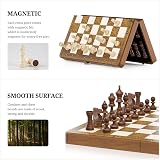 Sarr Klith 12-Inch Wooden Chess Set Folding Board with Magnetic Pieces view 2