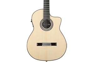 Cordoba GK Pro Negra Cutaway Flamenco, All Solid Woods, Acoustic-Electric Nylon String Guitar, Luthier Series, with Humidified Hardshell Case