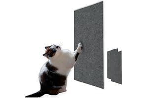 2ME Cat Scratch Mat (3 Pack), 23.6’’ x 11.8’’ Versatile Self-Adhesive Replacement Easy Use for Cat Trees, Cat Wall Furniture, Scratching Posts, and Couch Protection (Dark Grey)