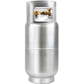Flame King 33.5lb Aluminum Forklift Propane Tank with Gauge, DOT and TC Compliant, Lightweight, Rugged-Designed