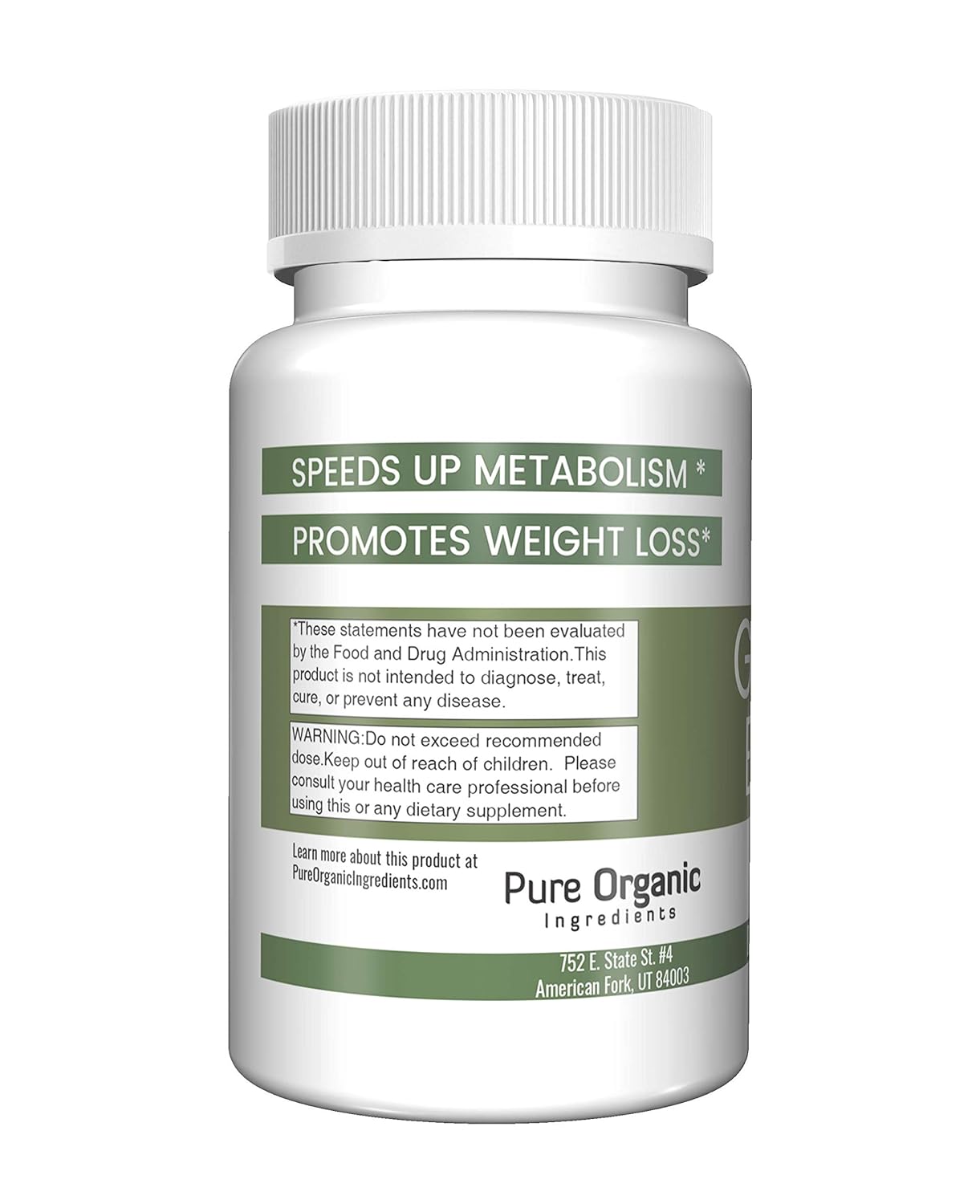 Green Tea Capsules (100 Capsules, 250 mg) by Pure Organic Ingredients