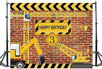 Amazon Com Tmotn 7x5ft Under Construction Theme Birthday Party