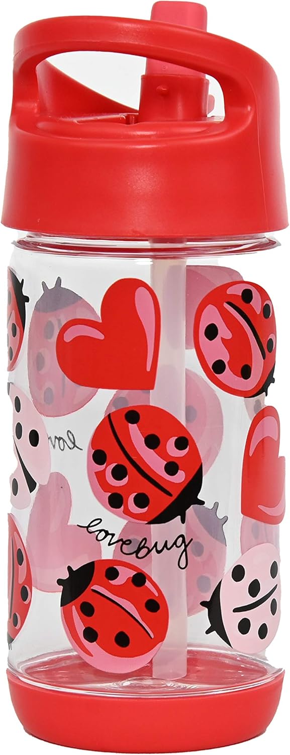 Cath Kidston Drinking Water Bottle 300ml Lovebugs in Pale Rose and Red BigaMart