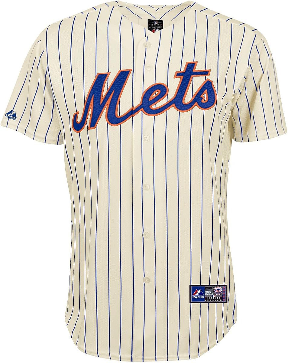 Majestic MLB New York Mets Youth Johan Santana 57 Replica Jersey, Ivory