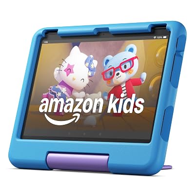 Amazon Fire HD 10 Kids tablet (newest model) ages 3-7 | Bright 10.1" HD screen with included ad-free and exclusive content, robust parental controls, 13-hr battery, 32 GB, Blue