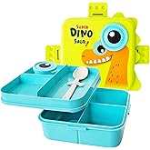 NAVAZAR Bento Box for Kids Toddler Lunch Containers for Kids Lunch Boxes, Kids School Bento Lunch Box, Leak proof Lunch Containers, Dinosaur Lunch box