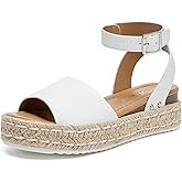 Athlefit Women's Platform Espadrille Wedge Sandals Comfortable Open Toe Buckle Sandals for Summer Casual