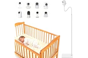 iTODOS Baby Monitor Floor Stand Holder Mount Compatible with Infant Optics DXR-8 Pro,Nanit Pro & Flex Stand,VTech VM819/VM901,Owlet,HelloBaby,Momcozy,eufy,Motorola Camera,Keep Baby Away from Touching