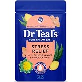 Dr Teal's Epsom Salt Magnesium Soak, Stress Relief with Essential Oils, 3 lbs