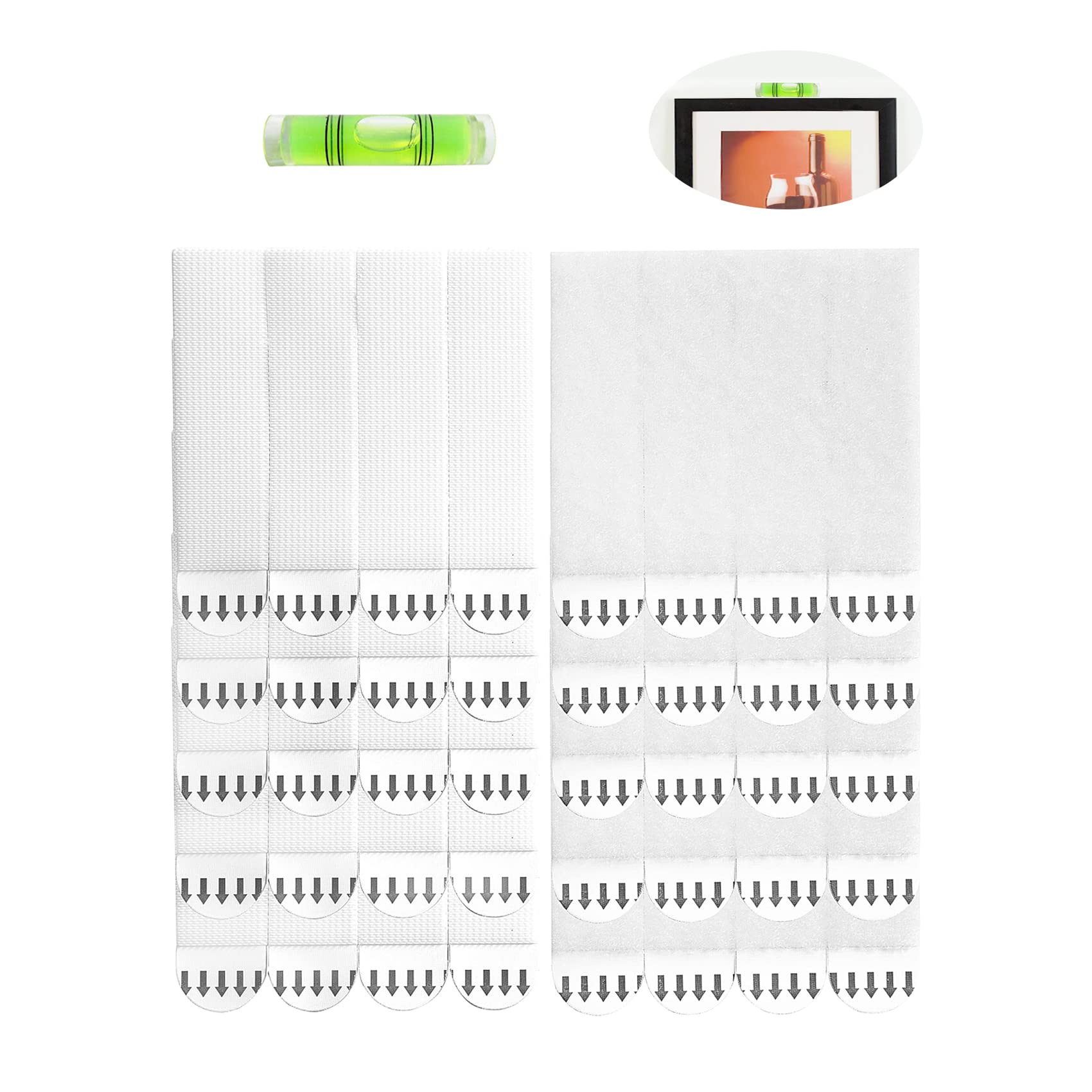 startopfield 24-Pairs(48 Strips) Large Picture Hanging Strips Heavy Duty,Hook and Loop Tape, Decorate Damage-Free Perfect for Wall Art Hanging Frames, Posters