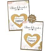 Joli Coon Tarjetas de rascar Quieres ser mi Madrina - Quieres se mi Padrino - con sobres y sello de cera