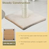 Dimaka 29 Inch Tall Cat Scratching Post Sisal Rope Plush Brown view 4