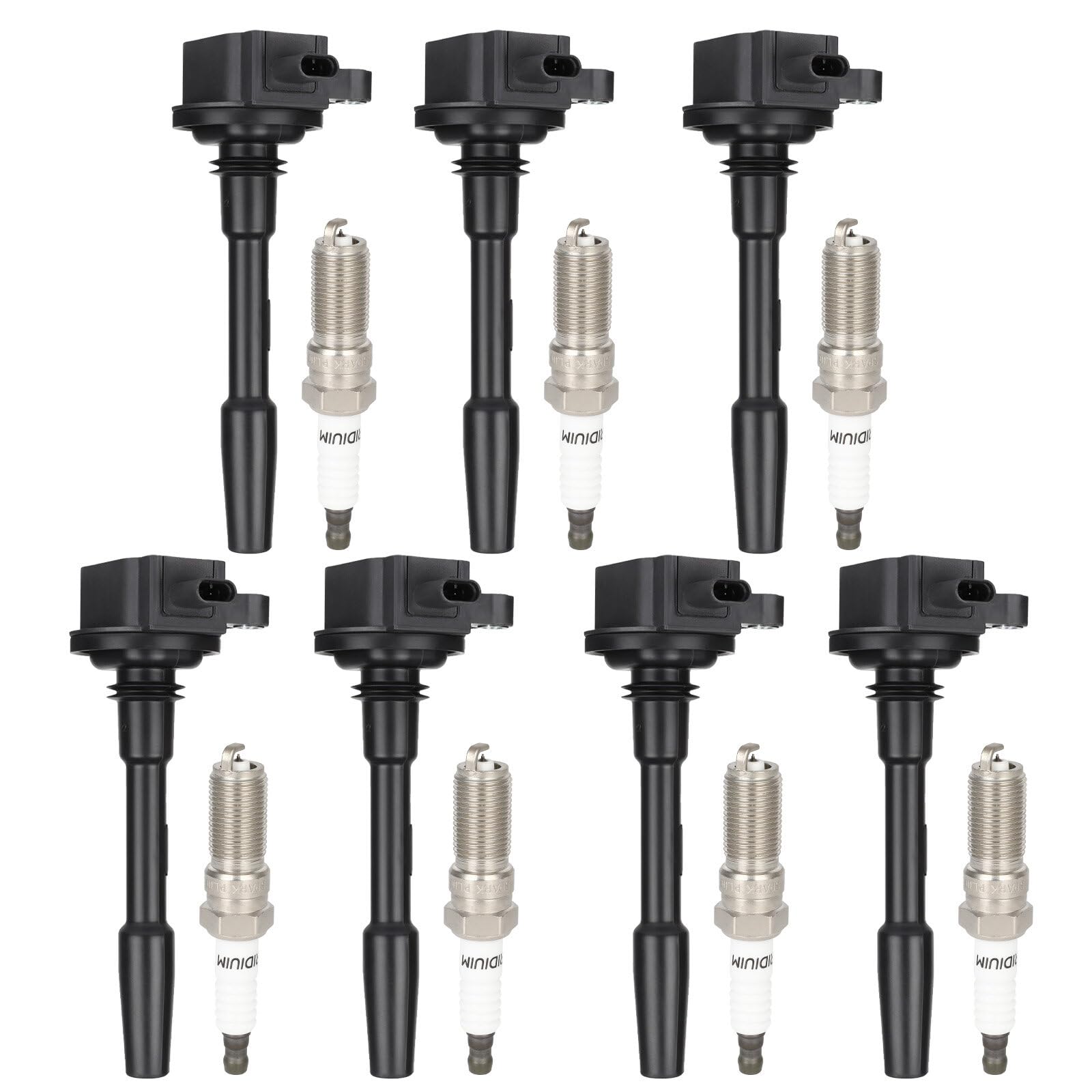 Photo 1 of ECCPP 7 ignition coils with 7 iridium Spark Plugs,UF835,coils packs,for Ford,for F-150 2018 2019 2020 2021,for Mustang 2018-2020 V8 5.0L,for Cyl# 1-2 4-8JR3Z-12029-A,JR3Z12029A,UF-835