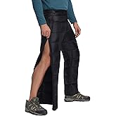 Pioneer Camp Mens 800-Fill Goose Down Camping Insulated Pants Side Zipper Convertible Packable Winter Snowboard Ski Pants