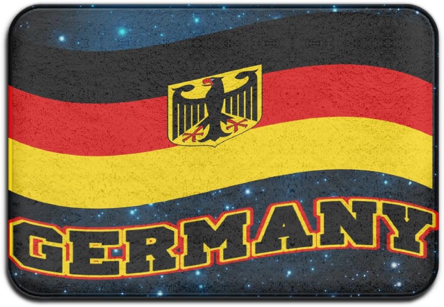 Soft Non-slip Germany Waving Flag Deutschland Pride Bath Mat Coral Rug Door Mat Entrance Rug Floor Mats For Front Outside Doors Entry Carpet 40 X 60 Cm.