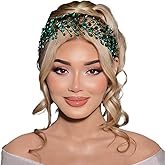 JHOO Green Rhinestone Hair Vine Bride Wedding Hair Accessories Emerald Headband Elegant Bridal Hair Piece HP799