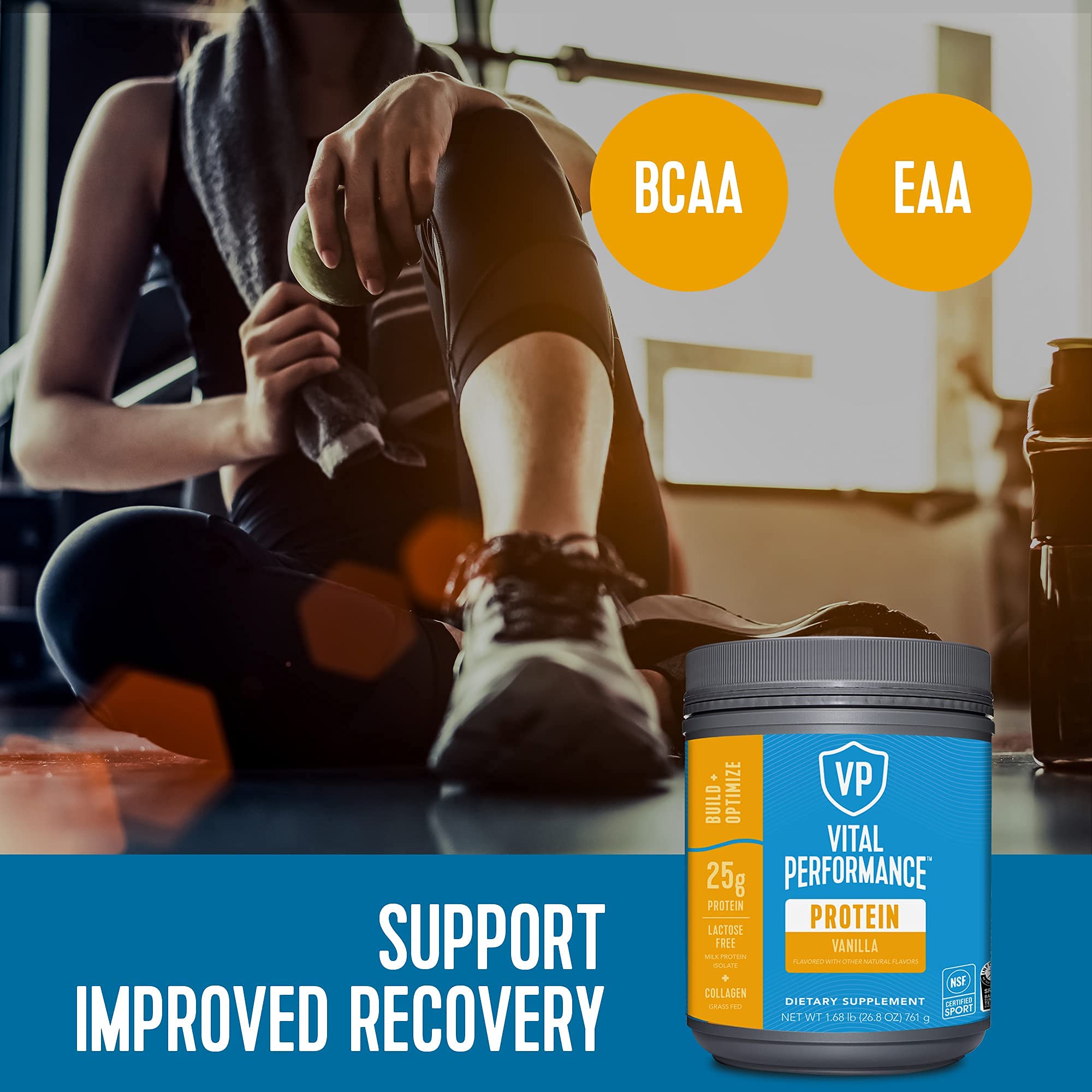 Vital Proteins Collagen Peptides Powder - Vanilla, Protein Powder Blend, Lactose-Free, Made Without Gluten, 1.68lb