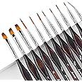 Miniature Paint Brushes, Fuumuui 11pcs Micro Detail Paint Brushes for Model, Citadel, Vallejo, DND, Paint by Numbers - Fine Paint Brush Set for Acrylic, Watercolor, Oil