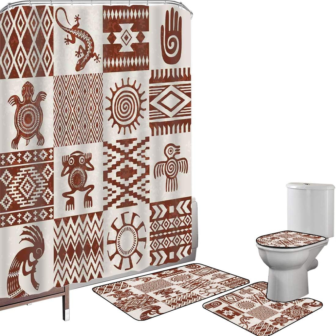 Juego de cortinas baño Accesorios baño alfombras Del suroeste