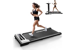 AIRHOT Walking Pad Treadmill, 2.5HP Under Desk Treadmill with Remote Control & LED Display, Quiet Desk Treadmill for Compact Space, Portable Treadmill for Home Office Use