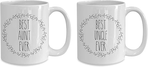 aunt and uncle mug set