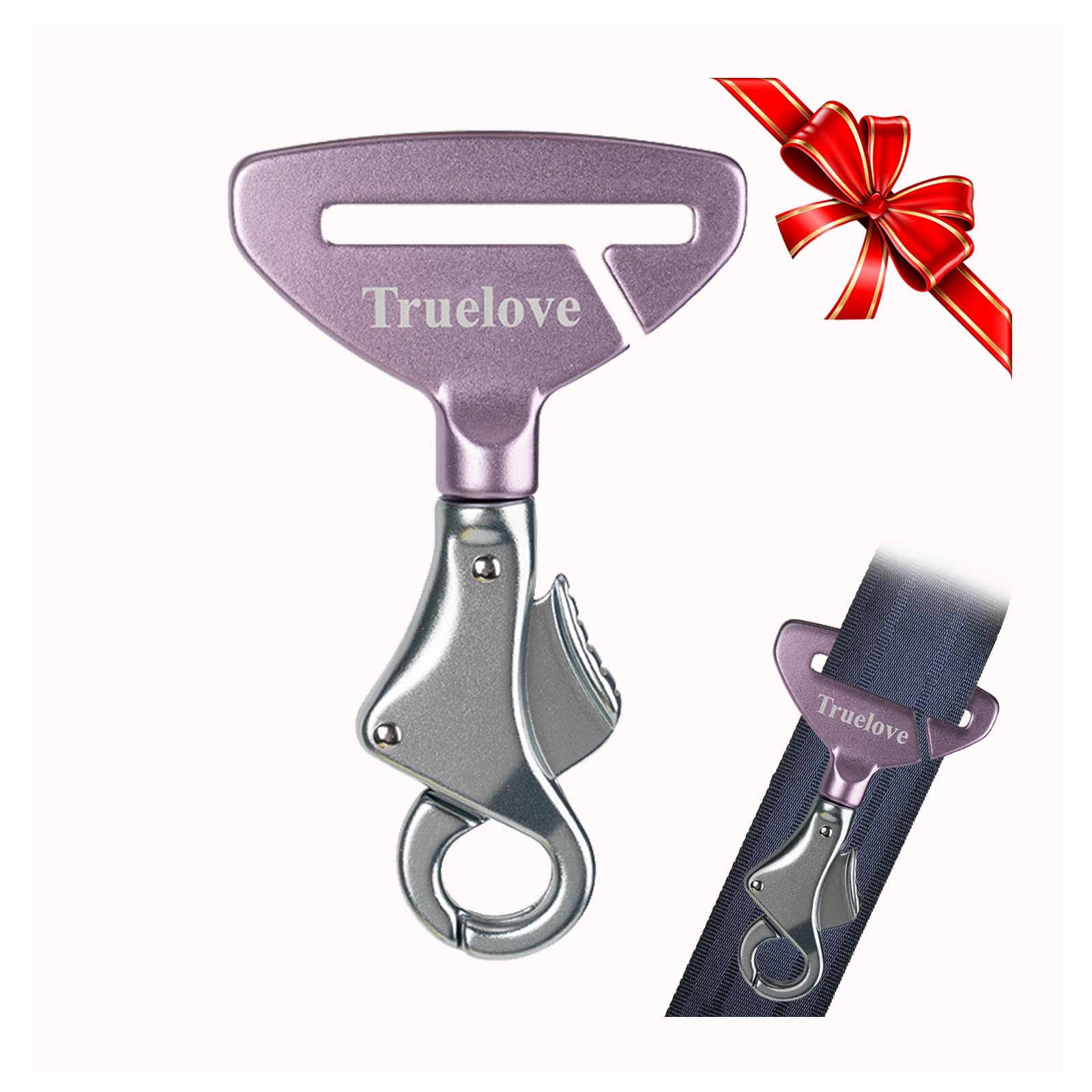 TVMALL Upgraded Dog Safety Belt Buckle Dog Car Safety Buckle Suitable for all Kinds of Car Safety Belts Buckle in Dog Collar or Harness, Easy to Use, TLM1993 Purple