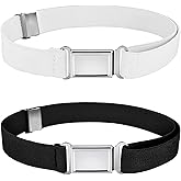 WILLBOND 2 Pcs Kids Magnetic Belt Boys Adjustable Elastic Belt with Magnetic Buckle for Toddlers Girls