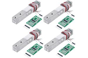 Wishiot 4sets Load Cell Load Cells kit Weight Sensor +HX711 A/D Amplifier Module Weighing Sensor for DIY Kitchen Scale (4sets(20kg + hx711))