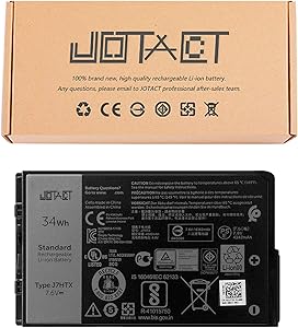 JOTACT J7HTX（7.6V 34Wh/4342mAh 4-Cell） Laptop Battery Compatible with Dell Latitude 7202 7212 7220 Rugged Extreme Series Notebook 02JT7D 7XNTR FH8RW