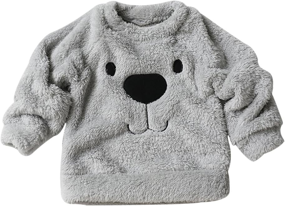 BOGIWELL Unisex Baby Girl Boy Autumn Winter Soft Furry Thick Bear Sweater Coat