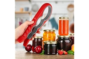 4 in 1 Jar Opener Multi-Function Bottle Opener Non Slip Remover Tool for Seniors with Arthritis and Anyone with Low Strength(