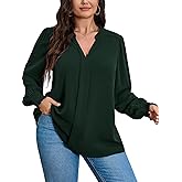 SCOMCHIC 2024 Plus Size Blouses for Women Dressy Casual V Neck Long Sleeve Casual Loose Shirts XL-5XL
