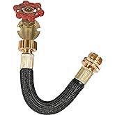 Boersite 0.8ft Garden Hose Extension Flexible Adapter Short Connector With Integrated Spiral Tube for Reel/RV/Dehumidifier (1)