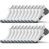 JOYNÉE 10 Pairs Mens Ankle Socks Athletic Running Socks with Tab Low Cut Socks for Men