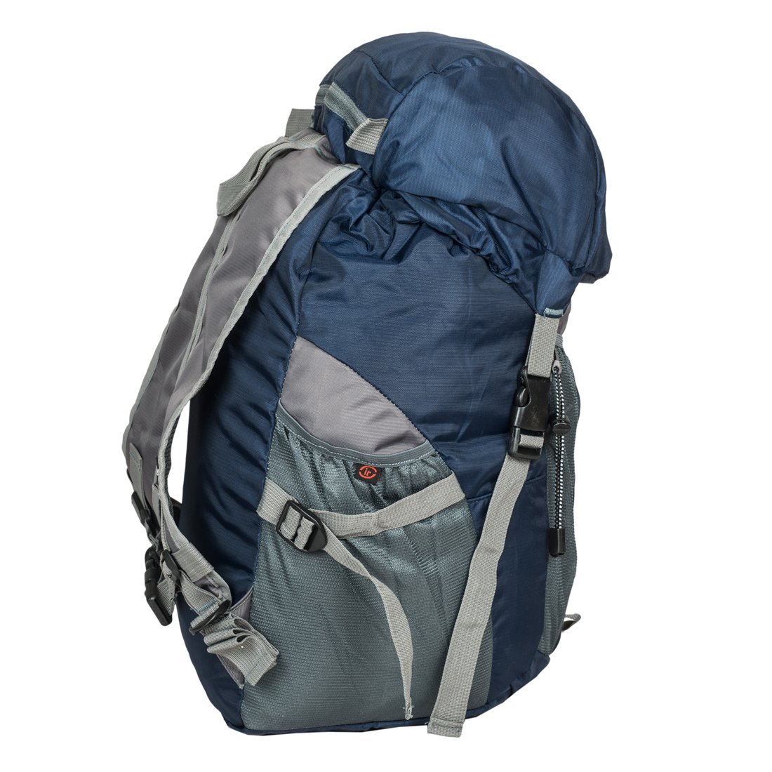 indian riders light weight foldable rucksack bag irrb-016 navy blue & grey 19"