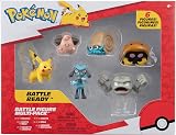 Pokémon Battle Figure 6 Pack Pikachu Cleffa Riolu Geodude Omanyte Kabuto 2-inch view 2