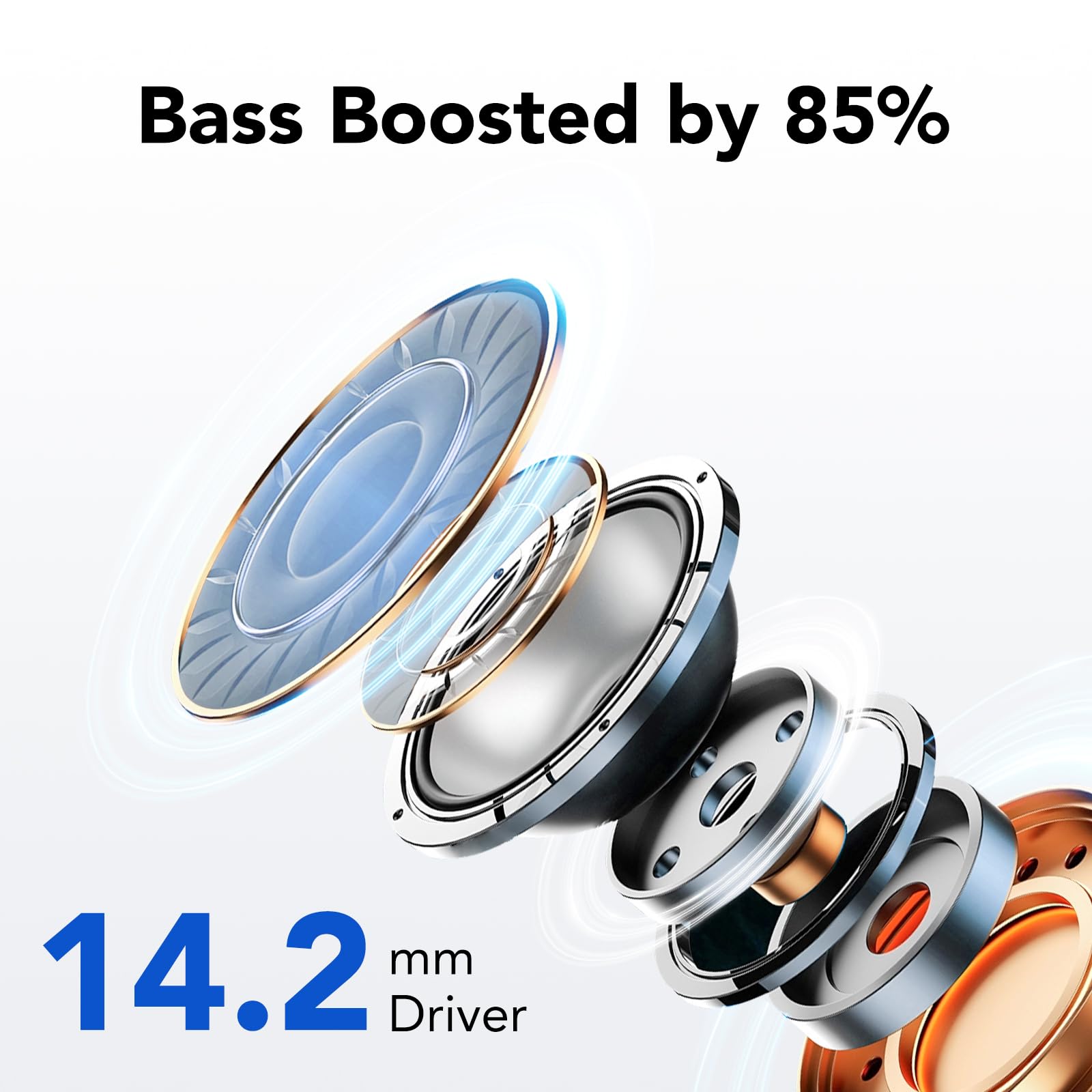 IKT Bluetooth Kopfhörer, In Ear Kopfhörer Kabellos Bluetooth 5.3 mit 50H Tiefer Bass, 2026 Neue Kabellose Kopfhörer Noise Cancelling Earbuds mit 4 ENC Mic, IPX7 Wasserdicht Ohrhörer, USB-C 2