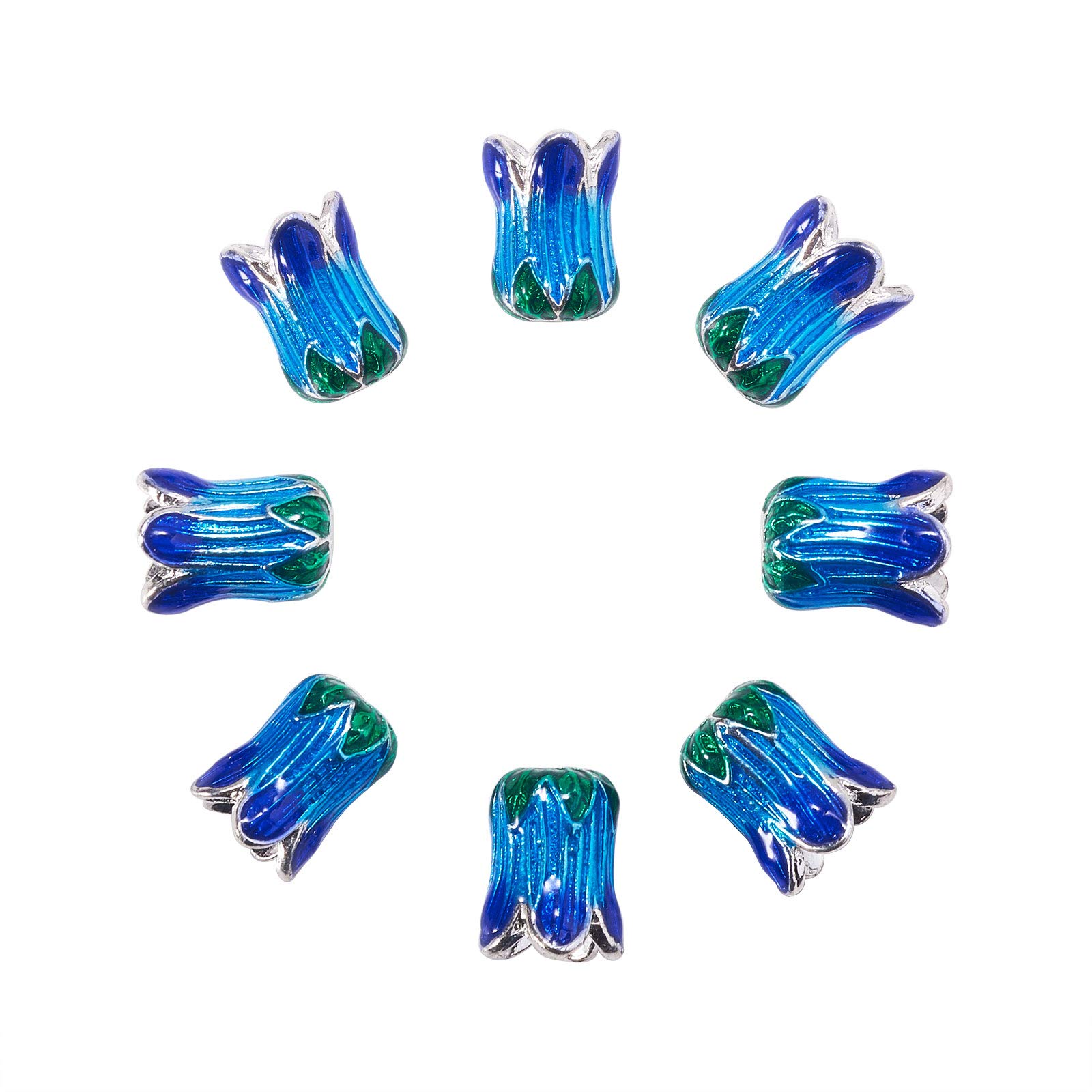 LiQunSweet 10 Pcs Vintage Silver Plated Alloy
