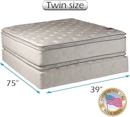 Amazon Com Serenity Pillowtop Twin Size Medium Soft Mattress