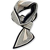LumiSyne Winter Skinny Knitted Scarf Women Easy Pull-Through Stripe Houndstooth Animal Print Knitted Neckerchief Collar Scarf