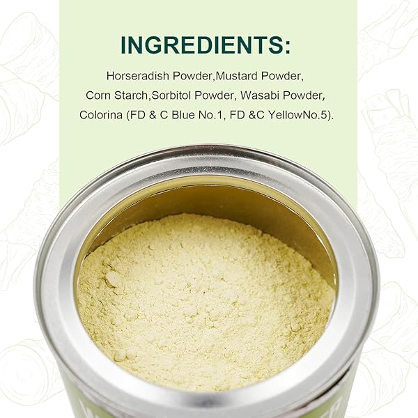 SOEOS WASABI POWDER 8OZ (227G), PREMIUM WASABI POWDER FOR SUSHI AND SASHIMI