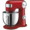 Cuisinart Stand Mixer, 12 Speed, 5.5 Quart Stainless Steel Bowl, Chef’s Whisk, Mixing Paddle, Dough Hook, Splash Guard w/ Pour Spout, Ruby Red, SM-50R, Manual