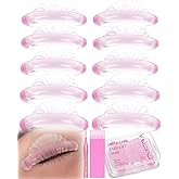 Lash Lift Rods Pads Shields - Curling and Lifting Shields, Self-Adhesive No | Glue for Sensitive Eyelash Rods Reusable with Case for Salon &amp; DIY Lifting by EMEDA (Shell 10Pcs 5 Sizes 01)