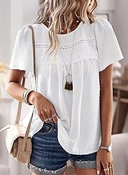 Falechay Plus Size Tops for Women Keyhole Button