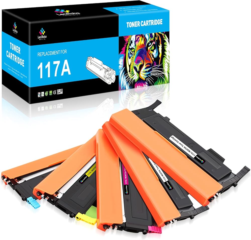 LeciRoba 117A W2070A W2071A W2072A Toner Cartridge 5-Pack HP 150nw 179fnw